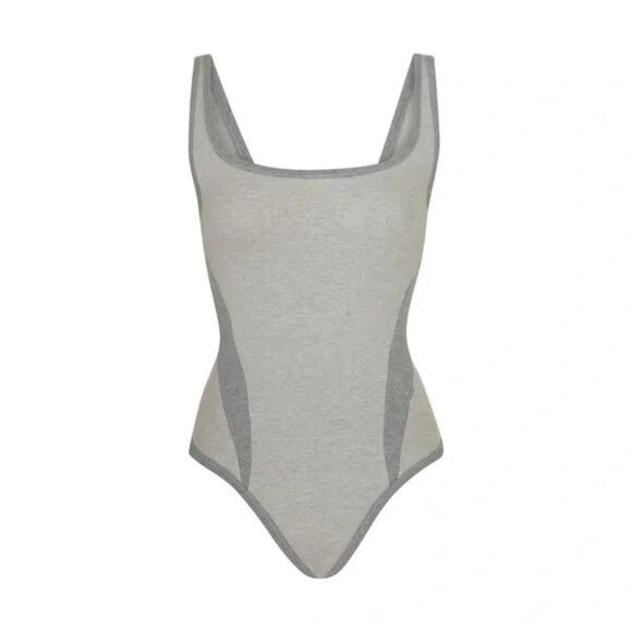 Skims Outdoor Tank Thong Bodysuit Top Contrast Trim Streetwear Athletic Medium - Picture 1 of 8